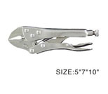 Flat-jaws lock-grip negative-opening locking pliers